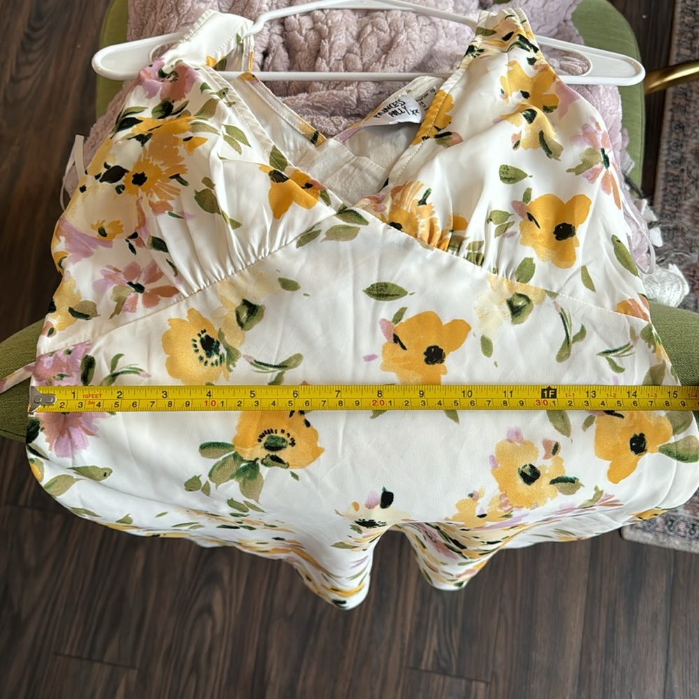 Princess Polly Nellie Mini Dress White Floral with Yellow & Pink Flowers - Picture 5 of 14
